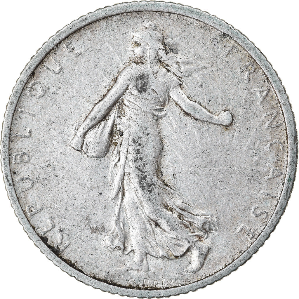 Coin, France, Semeuse, Franc, 1907, Paris, EF(40-45), Silver, KM:844.1