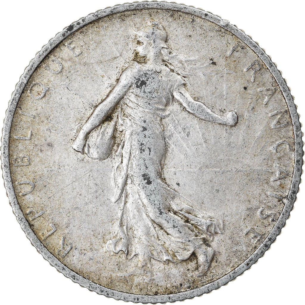 Coin, France, Semeuse, Franc, 1909, Paris, VF(30-35), Silver, KM:844.1