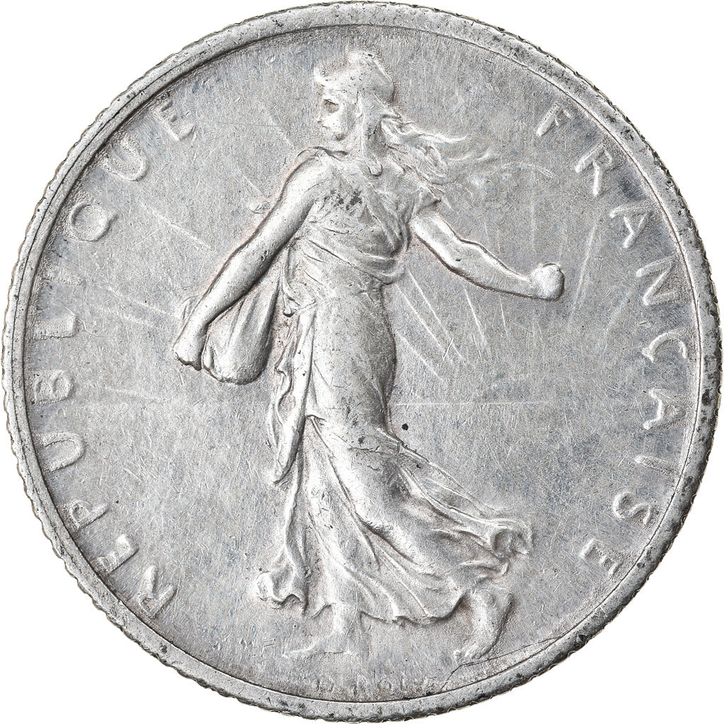 Coin, France, Semeuse, Franc, 1909, Paris, EF(40-45), Silver, KM:844.1