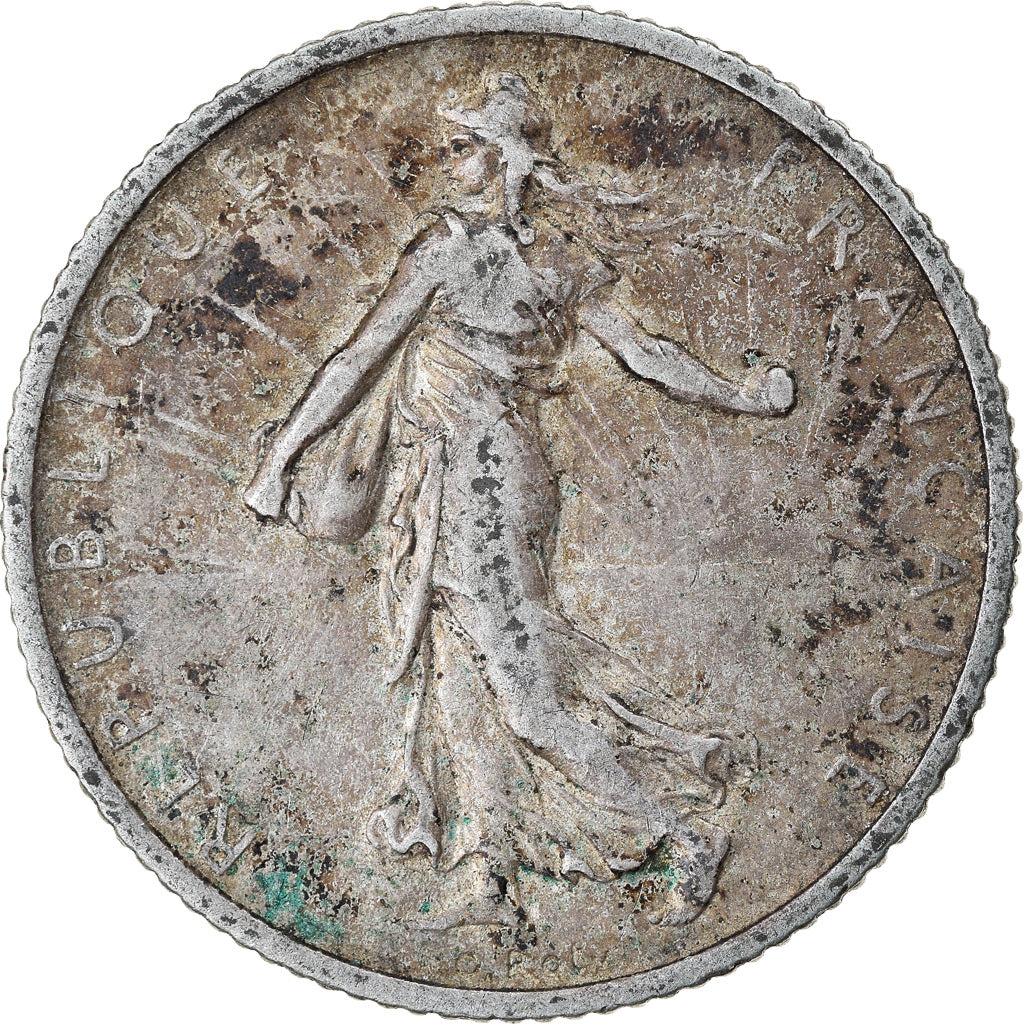 Coin, France, Semeuse, Franc, 1911, Paris, VF(30-35), Silver, KM:844.1