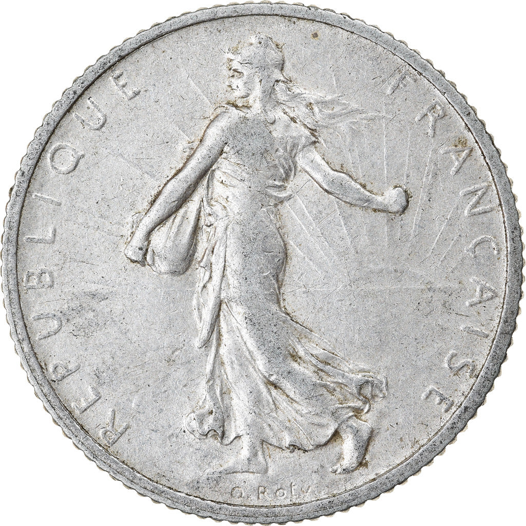 Coin, France, Semeuse, Franc, 1911, Paris, EF(40-45), Silver, KM:844.1