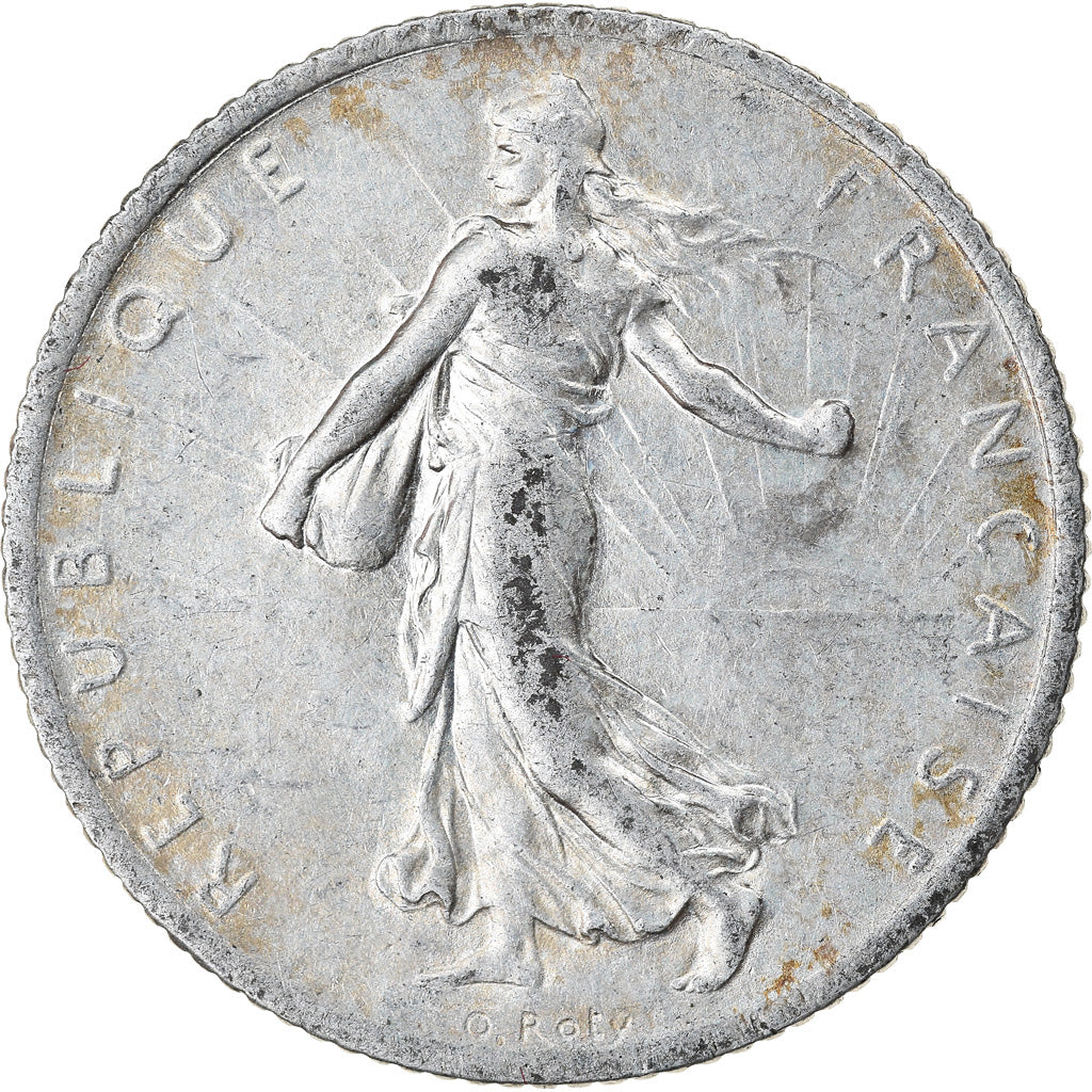 Coin, France, Semeuse, Franc, 1912, Paris, AU(50-53), Silver, KM:844.1