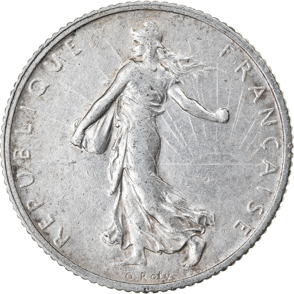 Coin, France, Semeuse, Franc, 1912, Paris, AU(50-53), Silver, KM:844.1