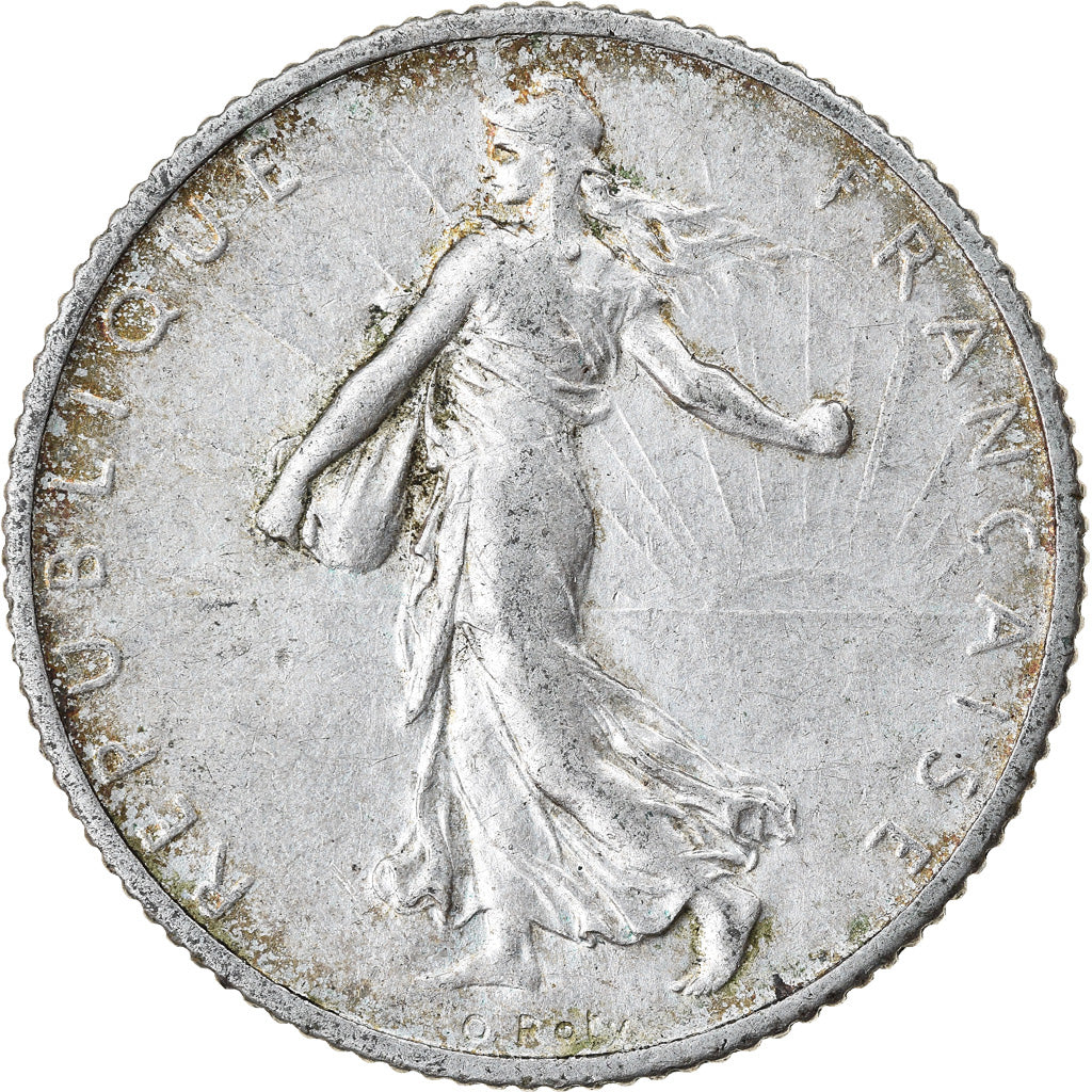 Moneta, Francia, Semeuse, Franc, 1912, Paris, BB+, Argento, KM:844.1