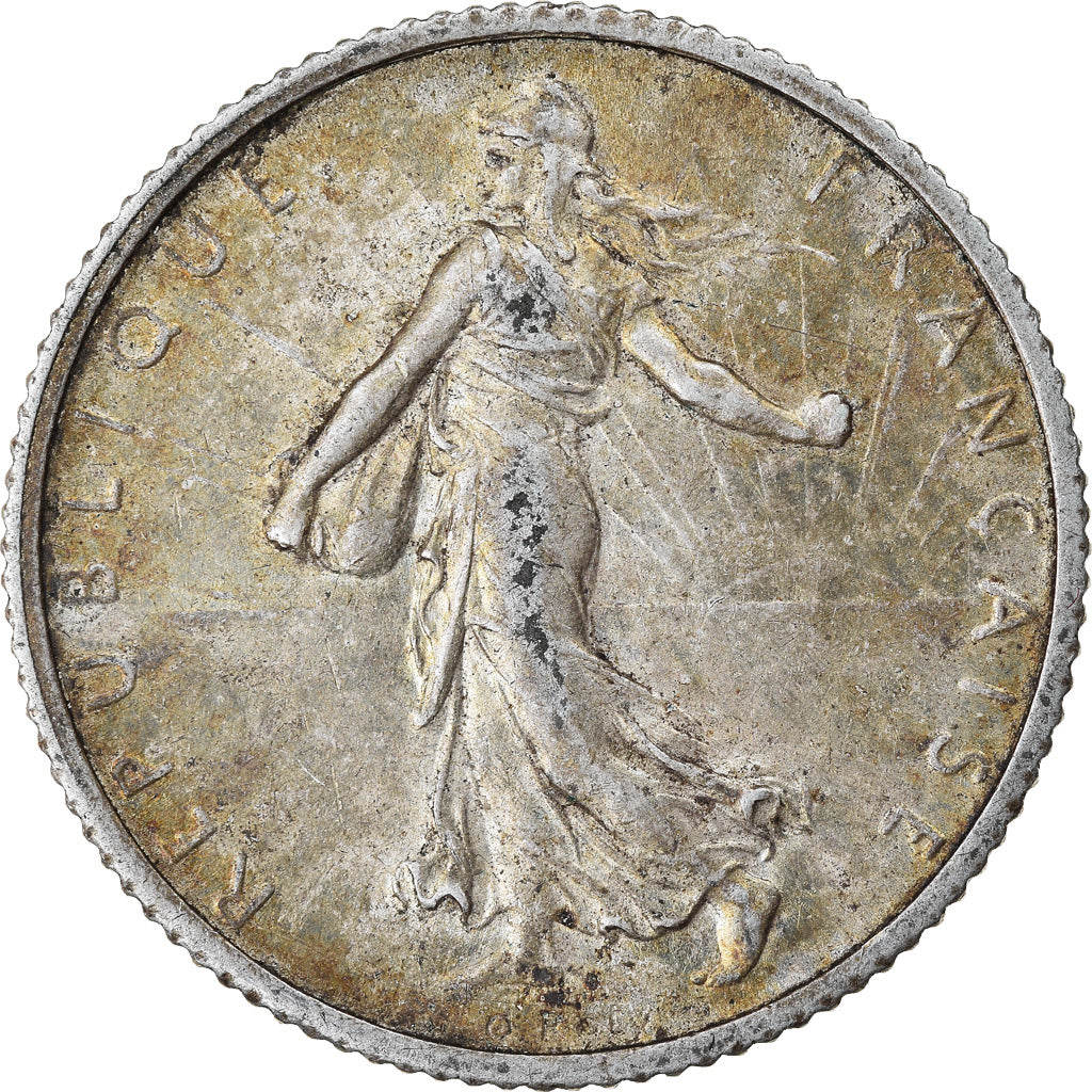 Coin, France, Semeuse, Franc, 1918, Paris, AU(50-53), Silver, KM:844.1