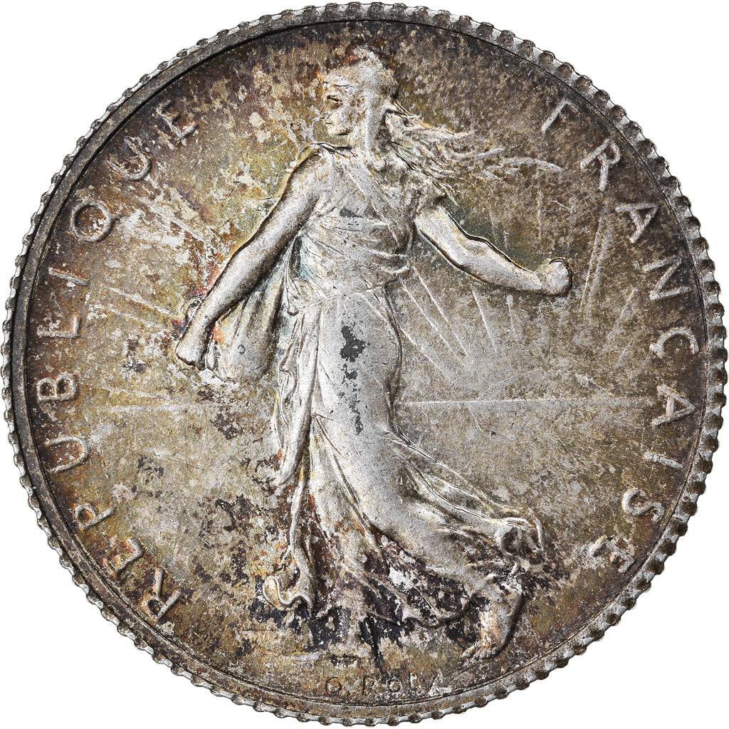 Coin, France, Semeuse, Franc, 1919, Paris, AU(50-53), Silver, KM:844.1