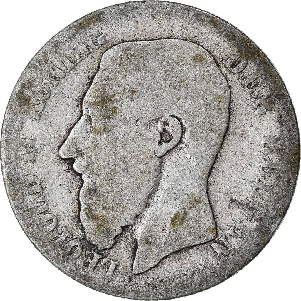Münze, Belgien, Leopold II, 50 Centimes, 1886, SGE+, Silber, KM:27