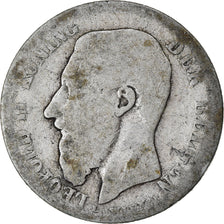 Münze, Belgien, Leopold II, 50 Centimes, 1886, SGE+, Silber, KM:27
