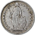 Moneda, Suiza, 1/2 Franc, 1907, Bern, MBC, Plata, KM:23
