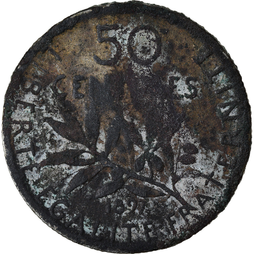Münze, Frankreich, Semeuse, 50 Centimes, 1897, Paris, SGE, Silber, KM:854