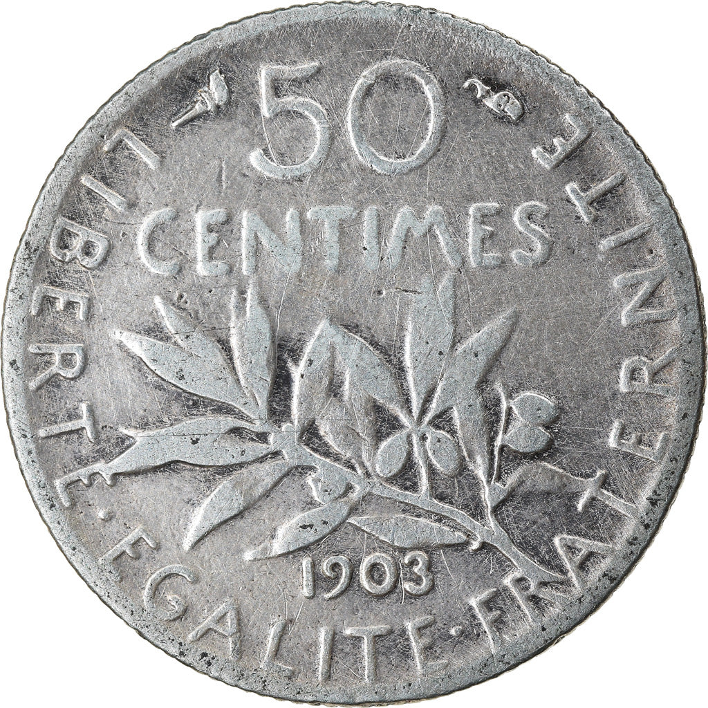 Münze, Frankreich, Semeuse, 50 Centimes, 1903, Paris, S+, Silber, KM:854