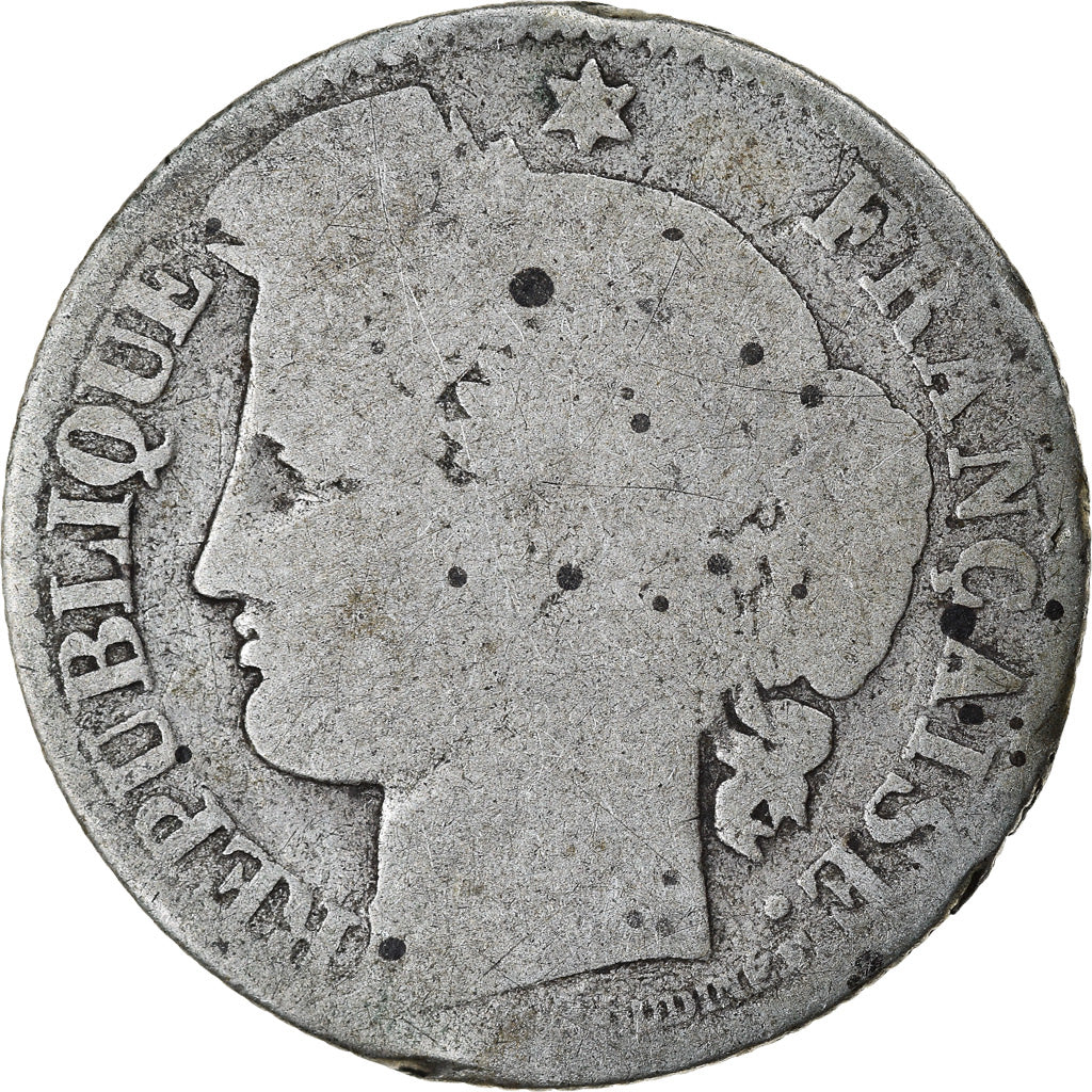 Münze, Frankreich, Cérès, 50 Centimes, 1871, Bordeaux, SGE, Silber, KM:834.2