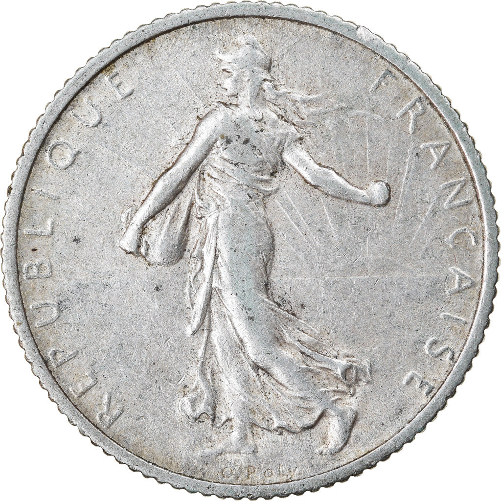 Coin, France, Semeuse, Franc, 1915, Paris, AU(50-53), Silver, KM:844.1