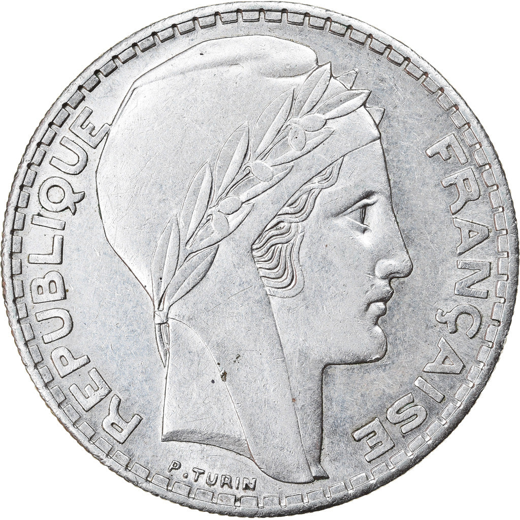 Coin, France, Turin, 20 Francs, 1938, Paris, AU(55-58), Silver, KM:879