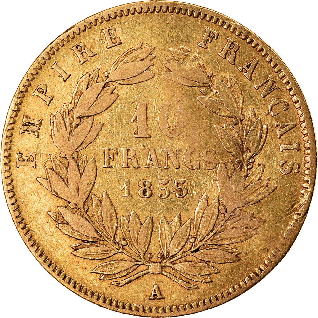 Monnaie, France, Napoleon III, Napoléon III, 10 Francs, 1855, Paris, TB+, Or