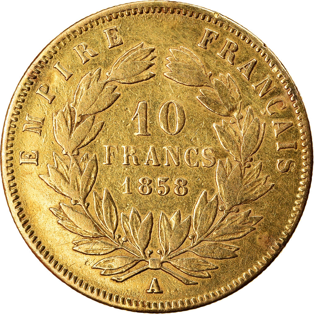Münze, Frankreich, Napoleon III, Napoléon III, 10 Francs, 1858, Paris, S+