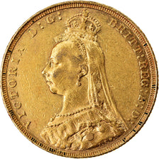 Münze, Australien, Victoria, Sovereign, 1891, Sydney, SS+, Gold, KM:10