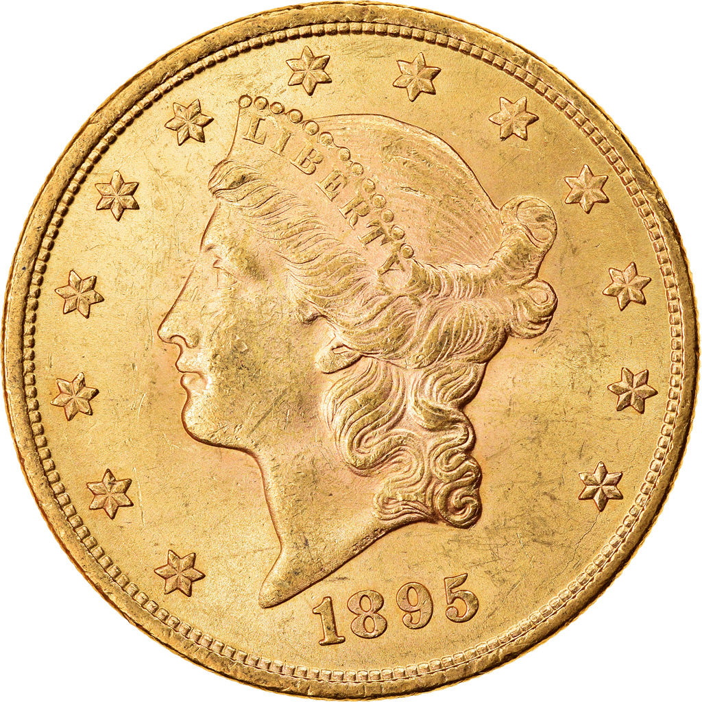 Moneta, USA, Liberty Head, $20, Double Eagle, 1895, U.S. Mint, Philadelphia
