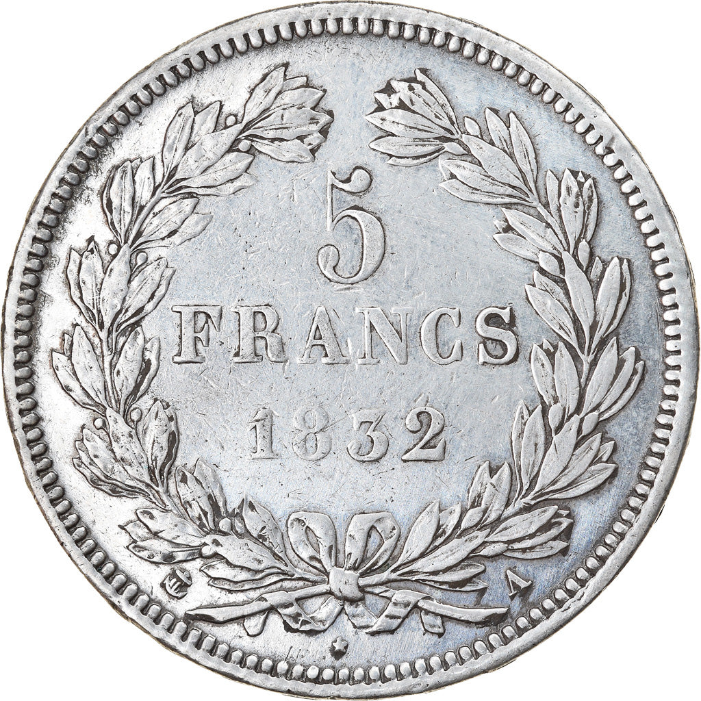 Coin, France, Louis-Philippe, 5 Francs, 1832, Paris, EF(40-45), Silver