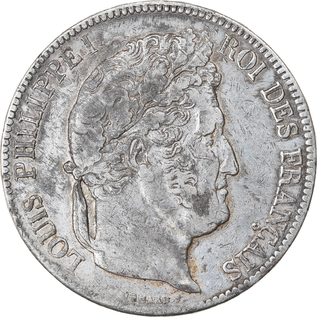 Münze, Frankreich, Louis-Philippe, 5 Francs, 1837, Paris, S+, Silber, KM:749.1