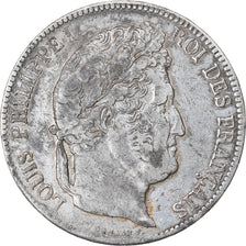 Münze, Frankreich, Louis-Philippe, 5 Francs, 1837, Paris, S+, Silber, KM:749.1
