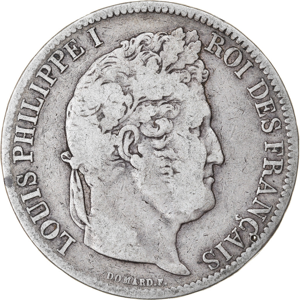 Coin, France, Louis-Philippe, 5 Francs, 1831, Lille, VF(20-25), Silver