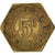 Münze, Frankreich, 5 Centimes, SS, Messing, Elie:30.3
