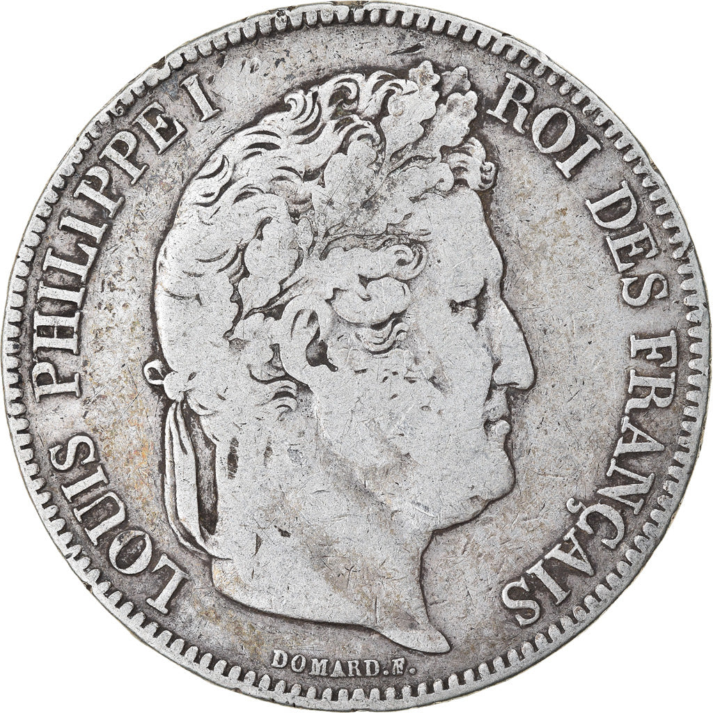 Coin, France, Louis-Philippe, 5 Francs, 1835, Lille, VF(30-35), Silver