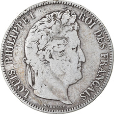 Coin, France, Louis-Philippe, 5 Francs, 1835, Lille, VF(30-35), Silver
