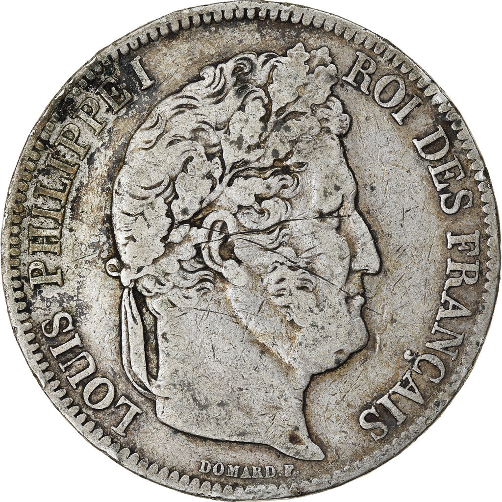 Coin, France, Louis-Philippe, 5 Francs, 1841, Lille, VF(20-25), Silver