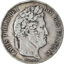 Coin, France, Louis-Philippe, 5 Francs, 1835, Rouen, VF(20-25), Silver