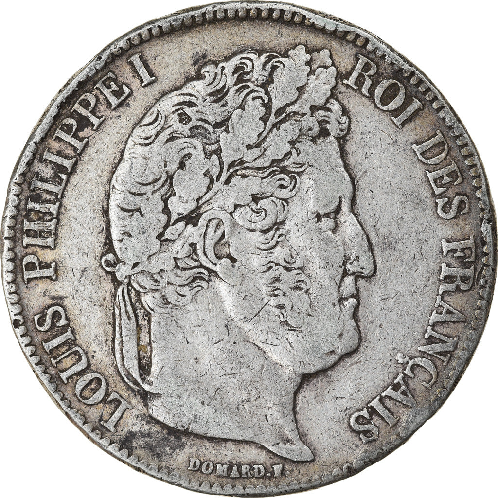 Coin, France, Louis-Philippe, 5 Francs, 1838, Rouen, VF(20-25), Silver