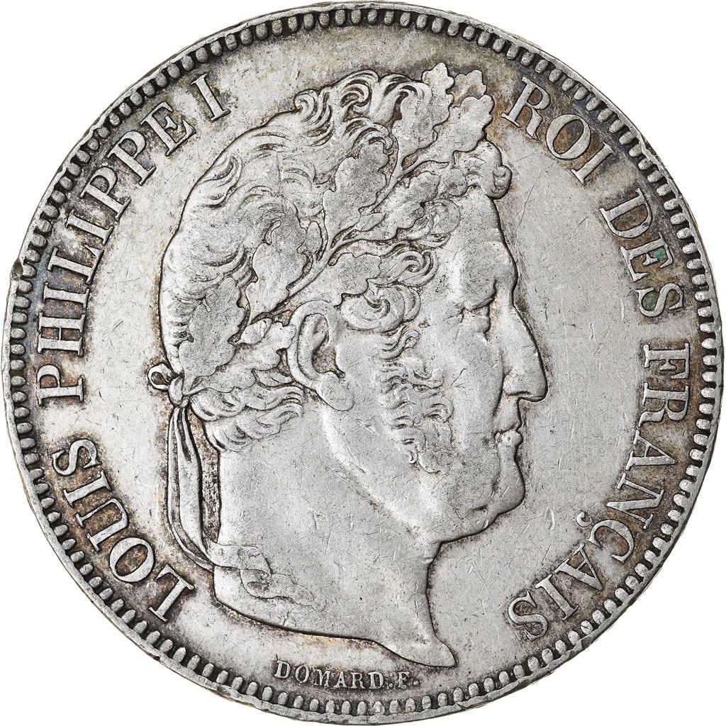 Coin, France, Louis-Philippe, 5 Francs, 1843, Rouen, EF(40-45), Silver