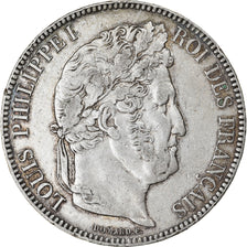 Coin, France, Louis-Philippe, 5 Francs, 1843, Rouen, EF(40-45), Silver