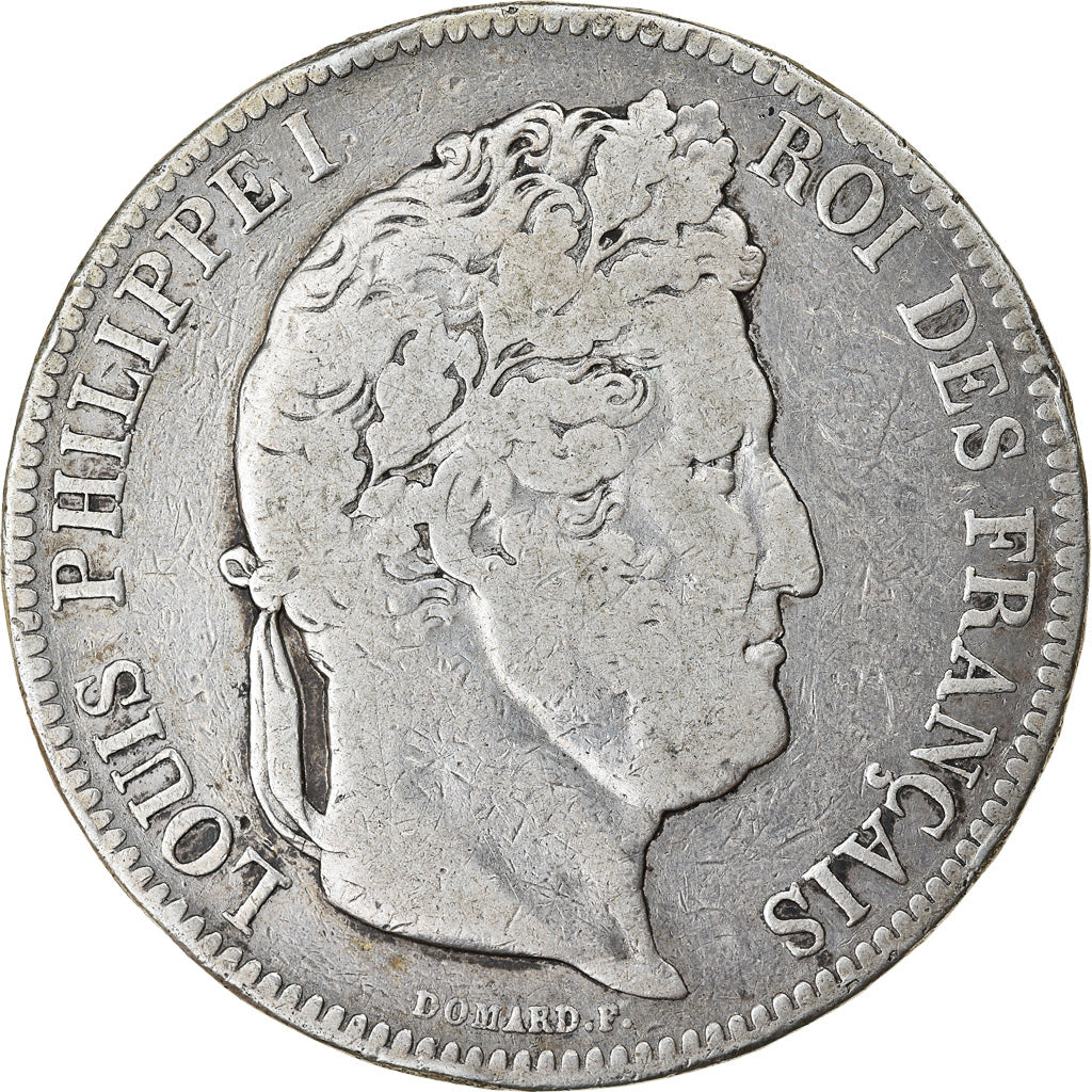 Münze, Frankreich, Louis-Philippe, 5 Francs, 1842, Strasbourg, S, Silber
