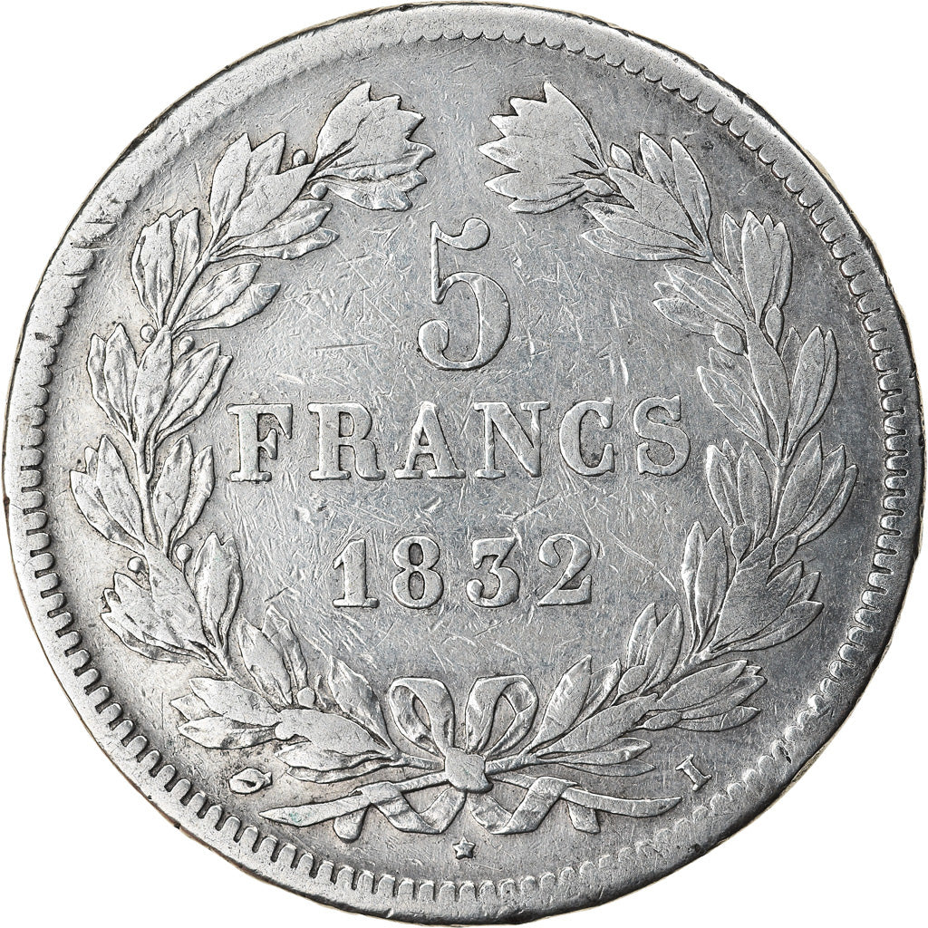 Coin, France, Louis-Philippe, 5 Francs, 1832, Limoges, VF(20-25), Silver