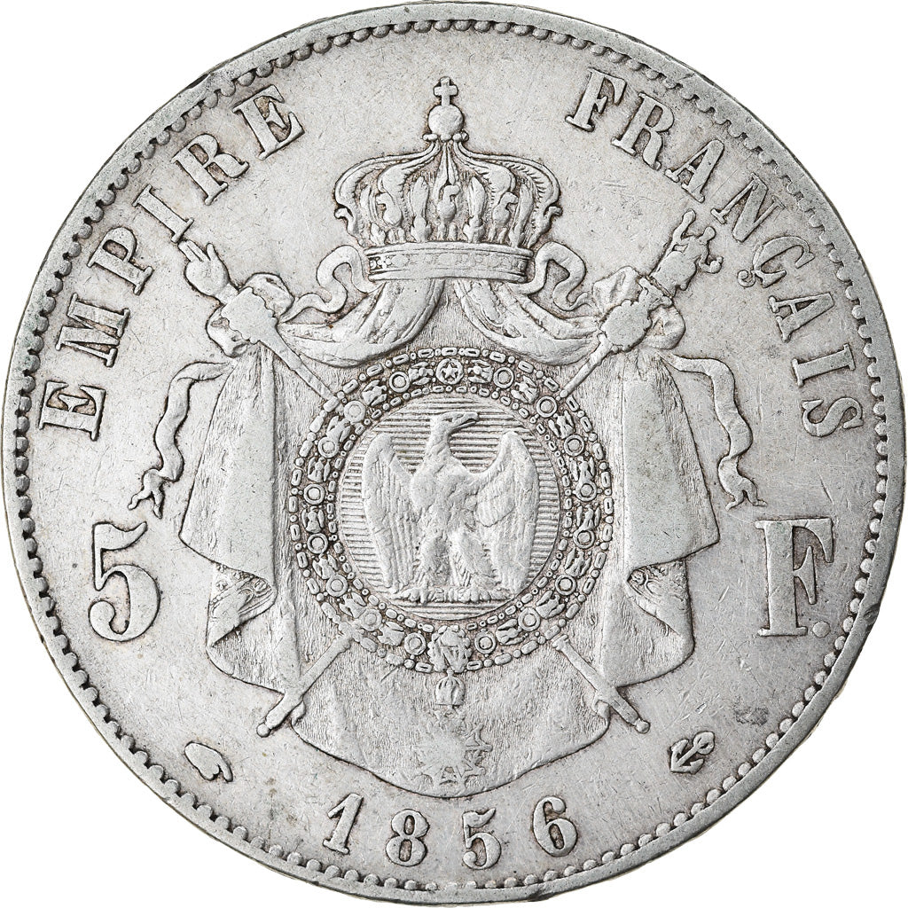 Münze, Frankreich, Napoleon III, Napoléon III, 5 Francs, 1856, Paris, S+