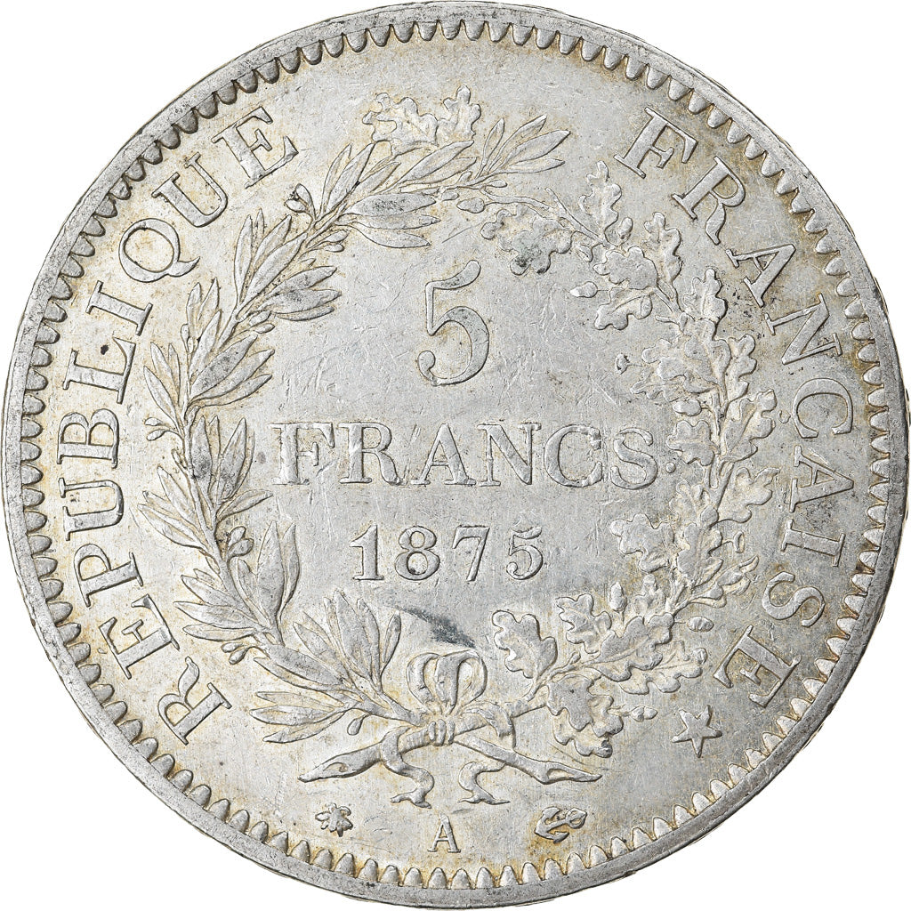 Coin, France, Hercule, 5 Francs, 1875, Paris, AU(50-53), Silver, KM:820.1