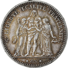 Moneta, Francia, Hercule, 5 Francs, 1875, Bordeaux, BB, Argento, KM:820.2
