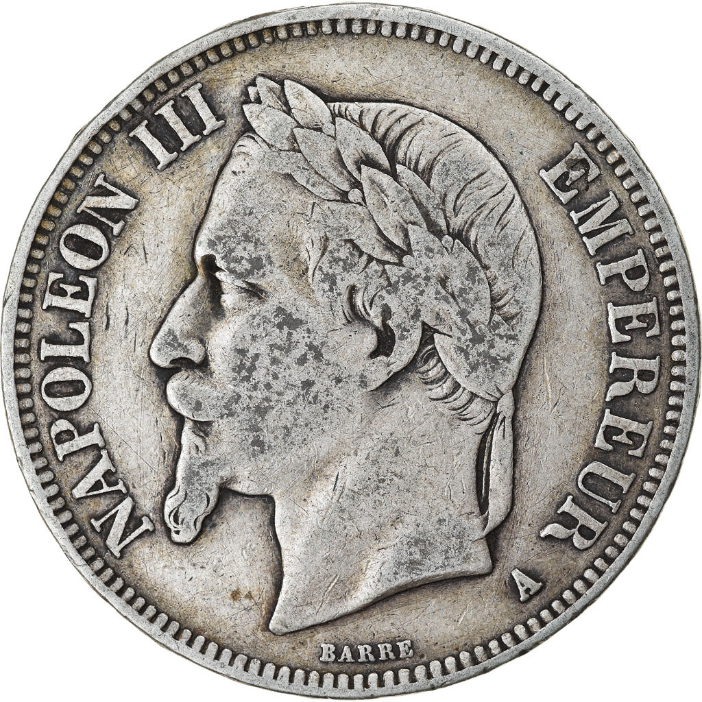 Moeda, França, Napoleon III, Napoléon III, 5 Francs, 1868, Paris, VF(30-35)
