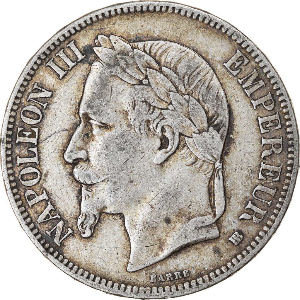 Coin, France, Napoléon III, 5 Francs, 1868, Strasbourg, EF(40-45), Silver