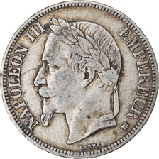 Coin, France, Napoléon III, 5 Francs, 1868, Strasbourg, EF(40-45), Silver