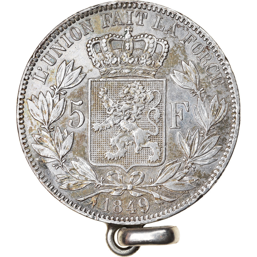 Coin, Belgium, Leopold I, 5 Francs, 5 Frank, 1849, EF(40-45), Silver, KM:17