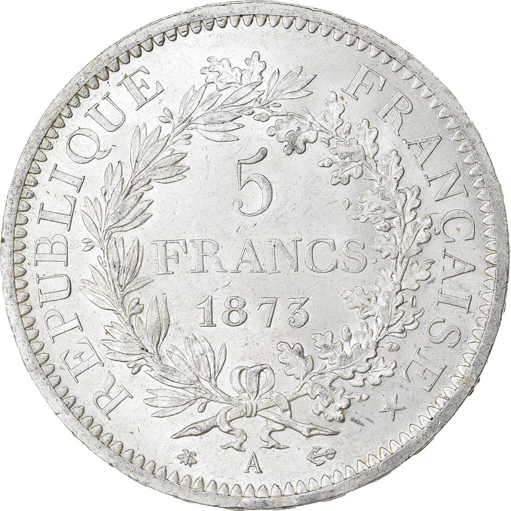 Coin, France, Hercule, 5 Francs, 1873, Paris, MS(60-62), Silver, KM:820.1