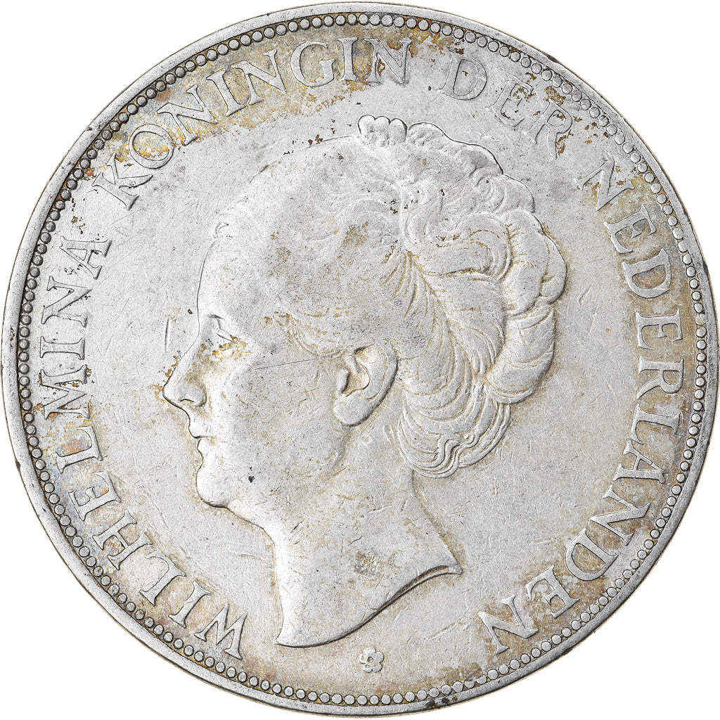 Moneta, Paesi Bassi, Wilhelmina I, 2-1/2 Gulden, 1929, BB, Argento, KM:165