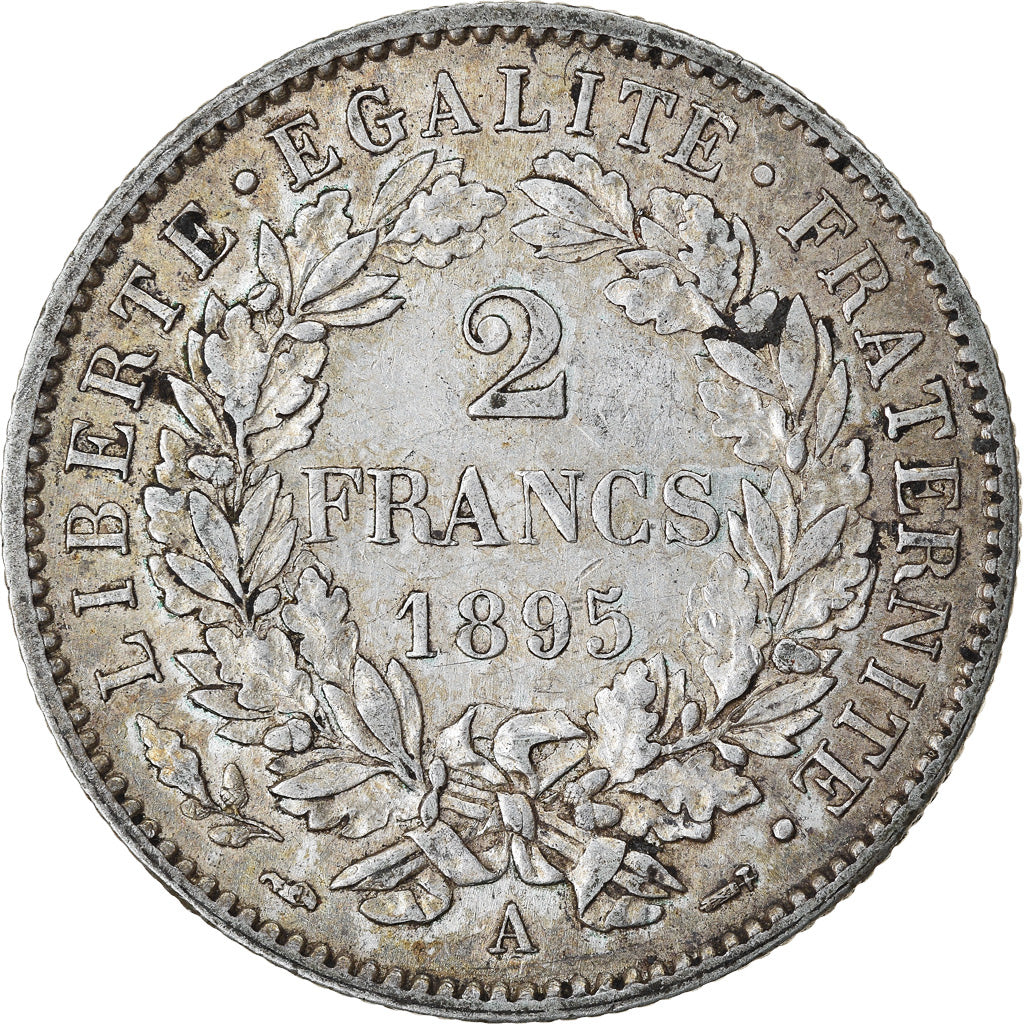 Coin, France, Cérès, 2 Francs, 1895, Paris, AU(55-58), Silver, KM:817.1