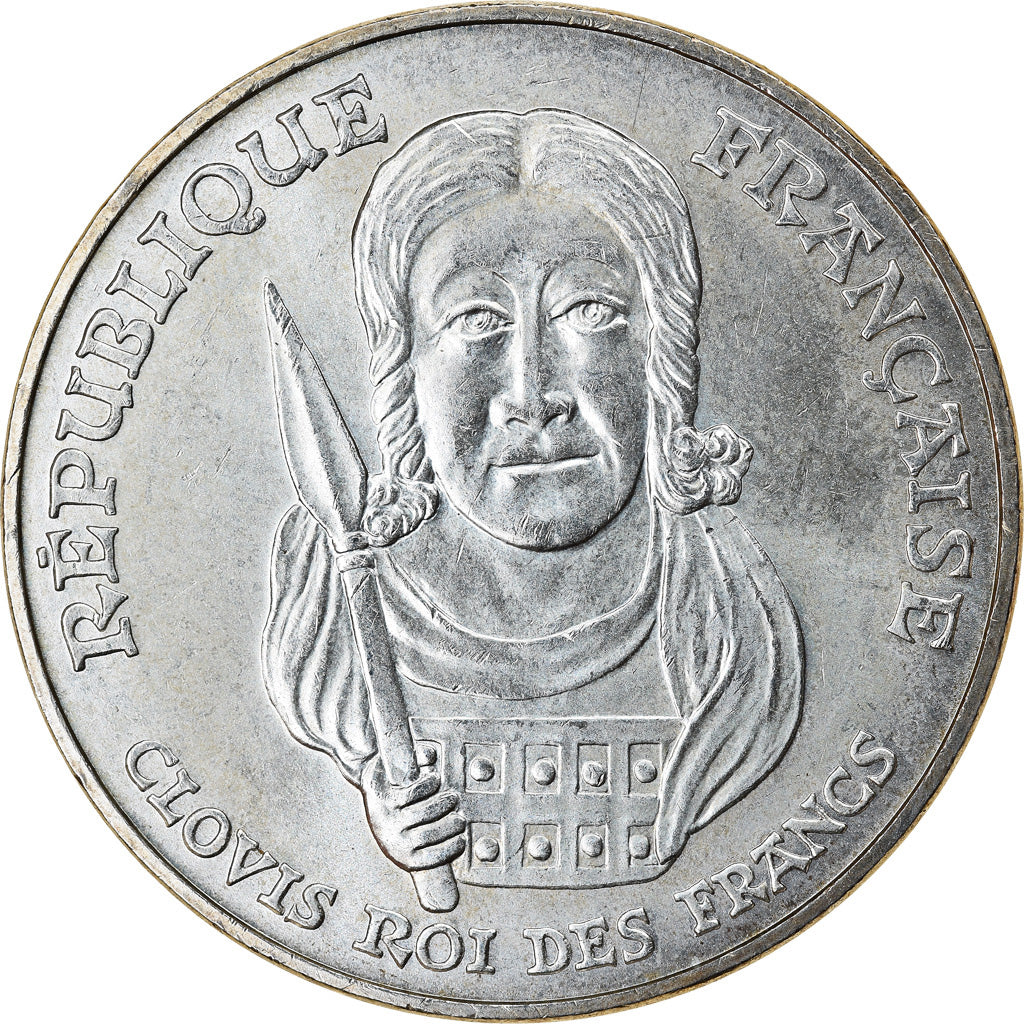 Moneta, Francia, Clovis, 100 Francs, 1996, SPL, Argento, KM:1180, Gadoury:953
