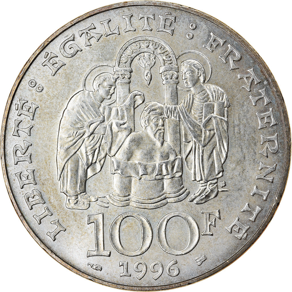 Moneta, Francia, Clovis, 100 Francs, 1996, SPL, Argento, KM:1180, Gadoury:953