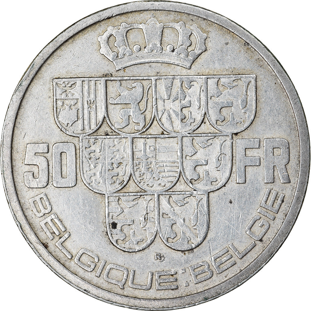Coin, Belgium, 50 Francs, 50 Frank, 1939, AU(50-53), Silver, KM:121