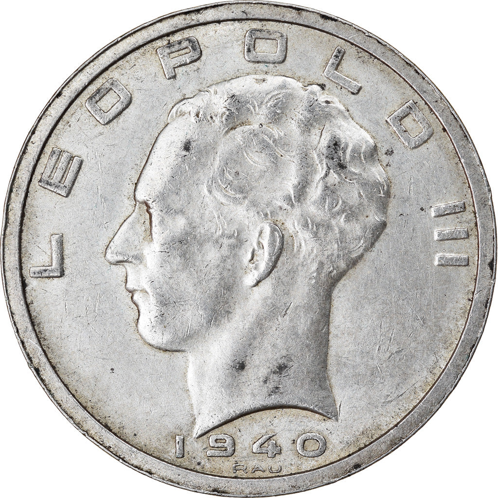 Coin, Belgium, 50 Francs, 50 Frank, 1940, EF(40-45), Silver, KM:121